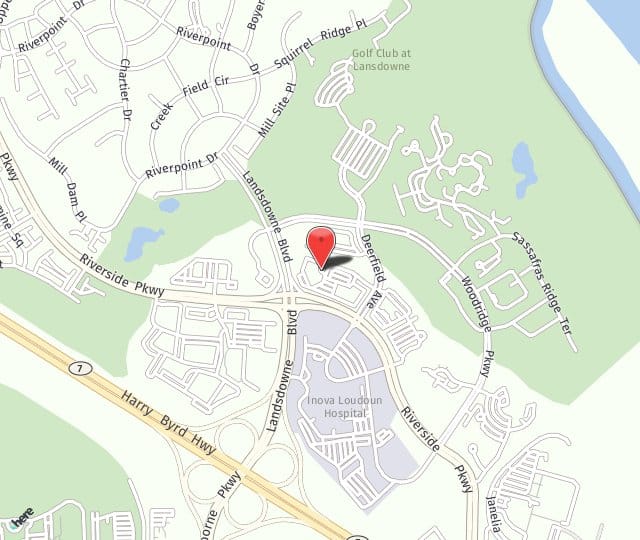 Location Map: 19465 Deerfield Avenue Lansdowne, VA 20176